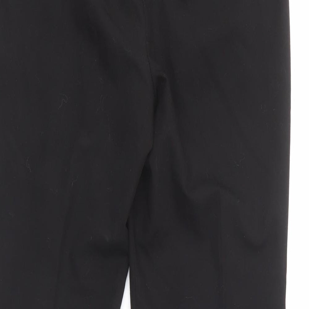 Topshop Womens Black Polyester Carrot Trousers Size 8 L24 in Regular