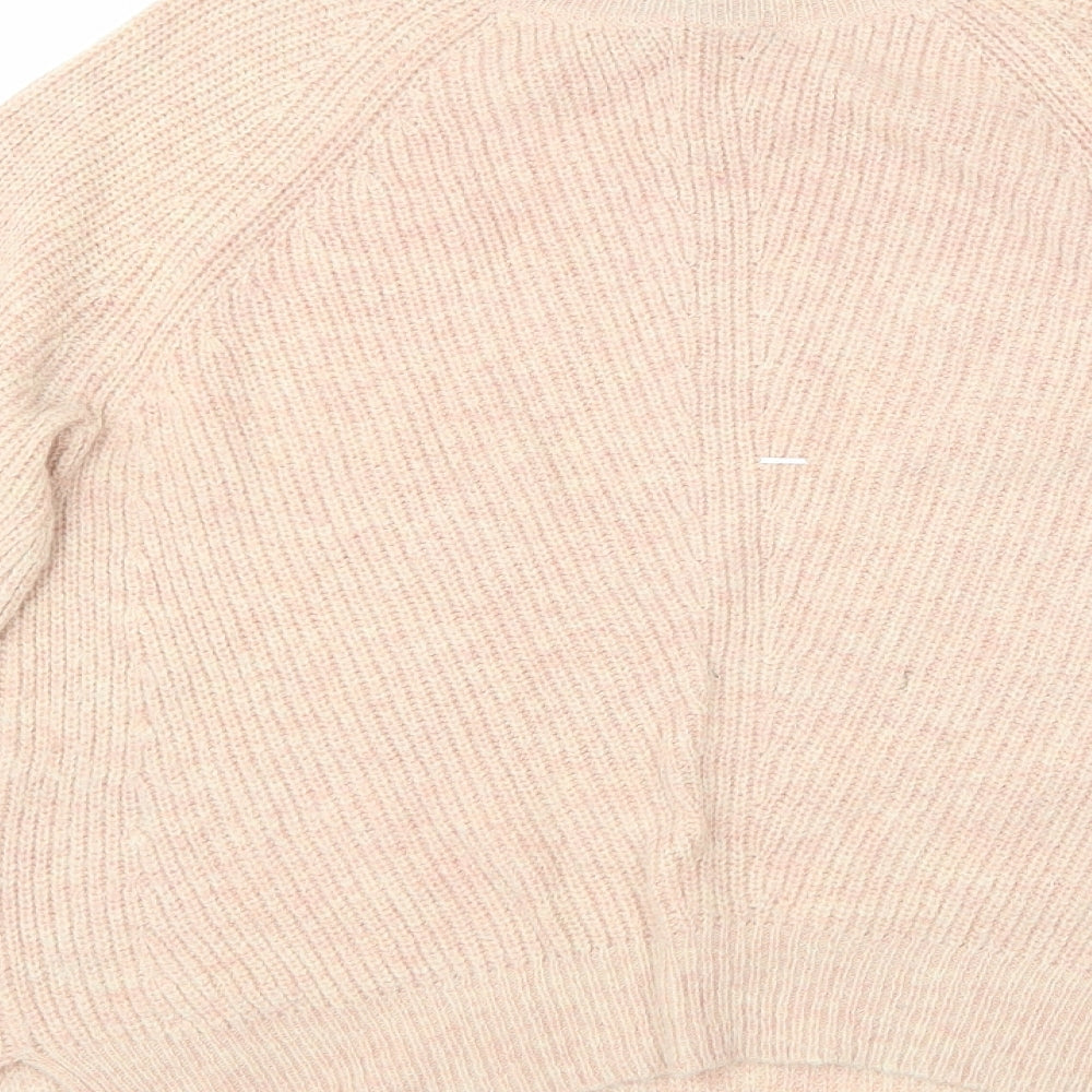 Marks and Spencer Womens Pink Round Neck Polyamide Pullover Jumper Size S