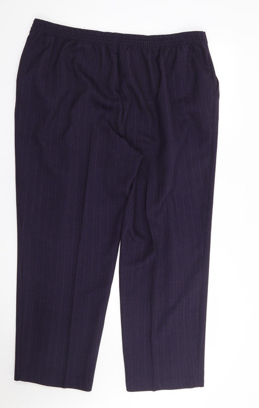 Preworn Womens Purple Polyester Trousers Size 37 in L27 in Regular