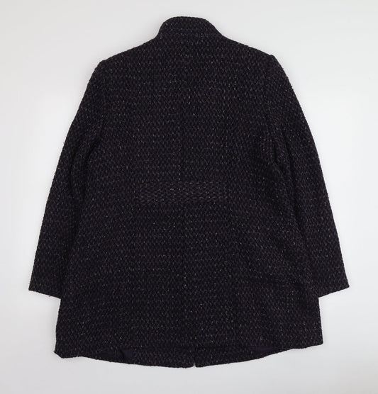 EWM Womens Purple Overcoat Coat Size S