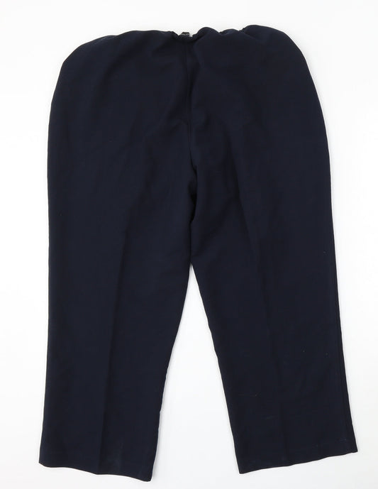 Mia Moda Womens Blue Polyester Trousers Size 18 L27 in Regular