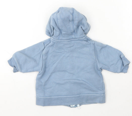 Cherokee Boys Blue Cotton Full Zip Jumper Size 0-3 Months Zip