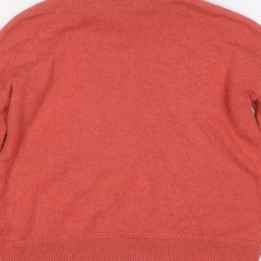 Marks and Spencer Womens Red Mock Neck Acrylic Pullover Jumper Size XS