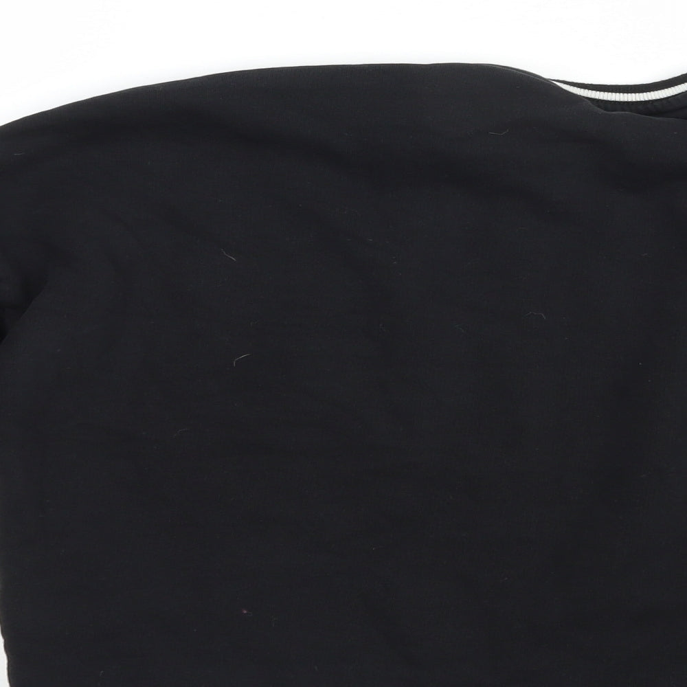 Marks and Spencer Girls Black Cotton Pullover Sweatshirt Size 12-13 Years Pullover - Future