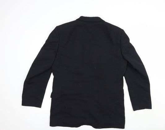Hugo James Mens Black Polyester Jacket Blazer Size 40