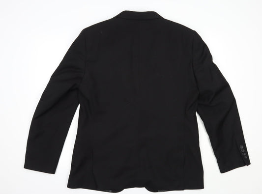 Very Mens Black Polyester Jacket Blazer Size 42
