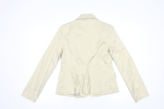 Di & A Womens Beige Jacket Blazer Size M Button