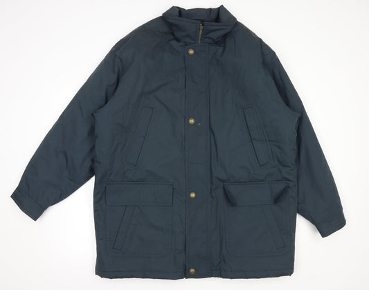 C&A Mens Green Puffer Jacket Jacket Size L Zip