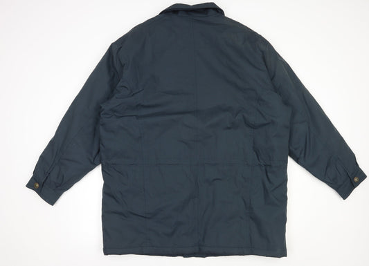 C&A Mens Green Puffer Jacket Jacket Size L Zip