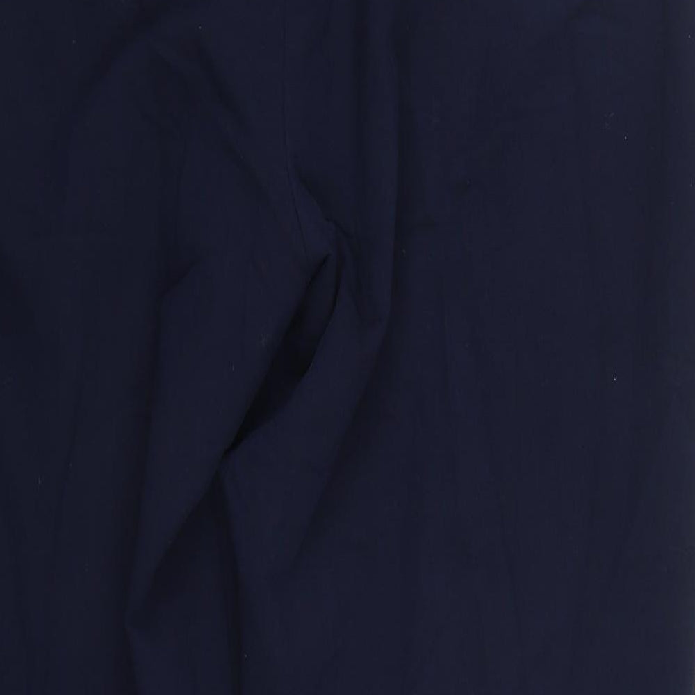 Select Womens Blue Polyester Trousers Size 16 L25 in Regular Zip