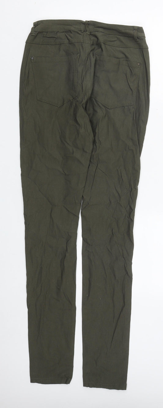 Chicoree Womens Green Cotton Straight Jeans Size L L33 in Regular Zip
