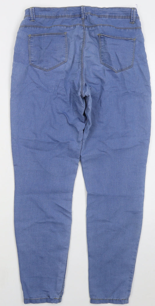 Denim Co Womens Blue Cotton Jegging Jeans Size 10 L29 in Regular Button