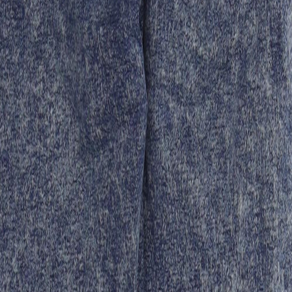 Topshop Womens Blue Cotton Skinny Jeans Size 26 in L26 in Regular Button