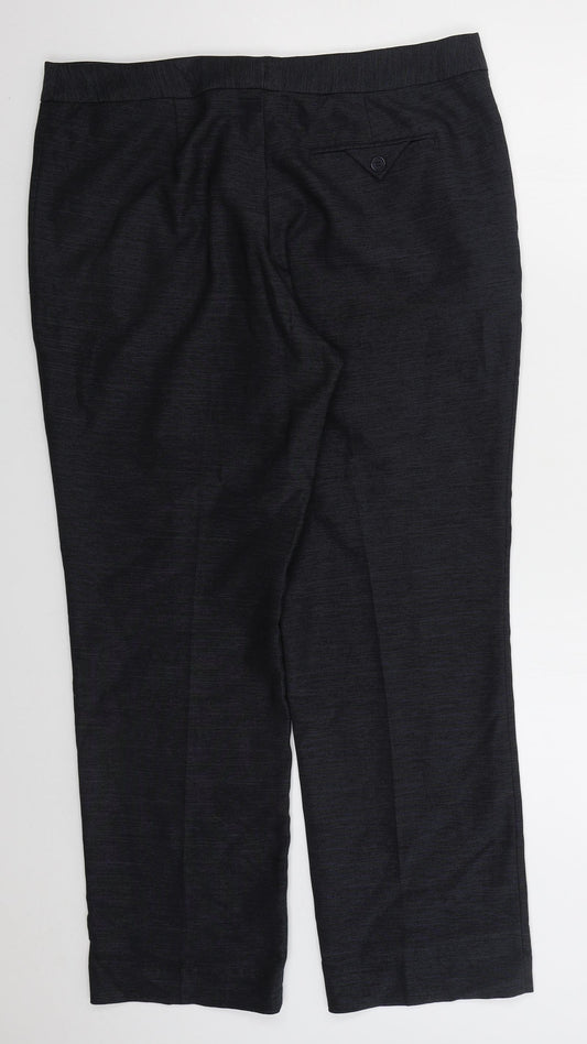 NEXT Womens Blue Polyester Trousers Size 36 in L28 in Regular Hook & Eye