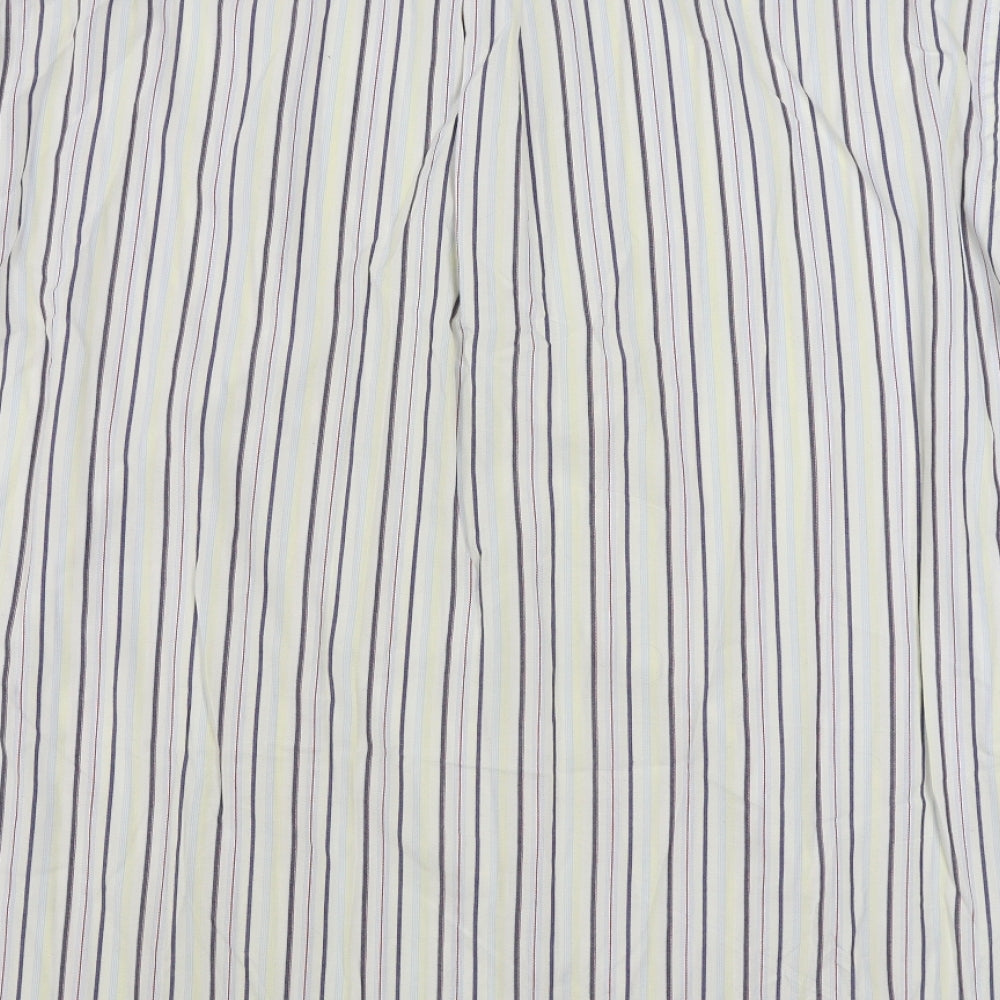 Ben Harbour Mens Multicoloured Striped Cotton Button-Up Size 2XL Collared Button