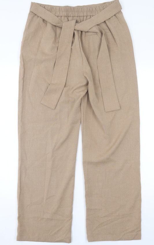 JLC Womens Brown Polyester Trousers Size L L29 in Regular Tie