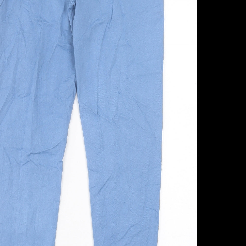 Preworn Womens Blue Viscose Trousers Size 32 in L28 in Regular Tie