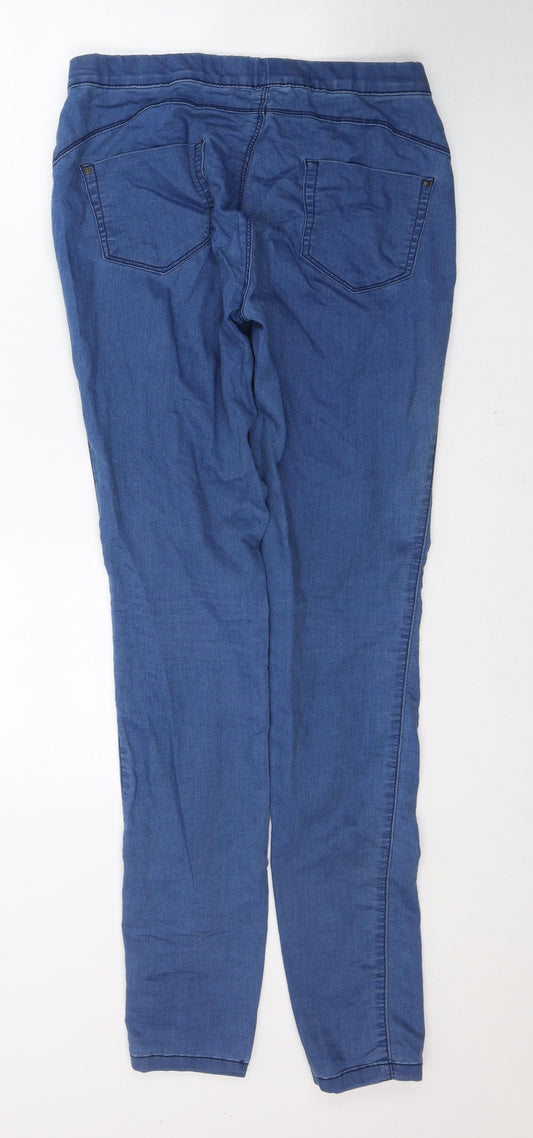 Denim & Co. Womens Blue Cotton Jegging Jeans Size 10 L33 in Regular Button