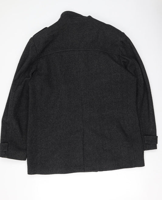 South Bay Womens Grey Trench Coat Coat Size M