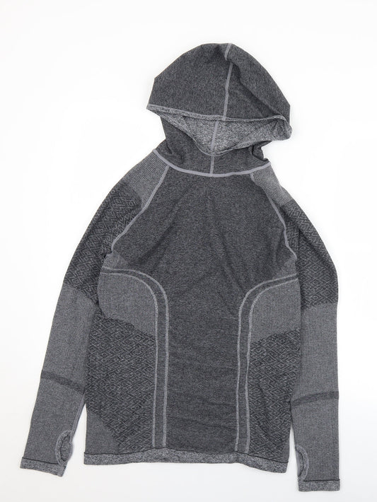 Preworn Womens Grey Polyester Pullover Hoodie Size M