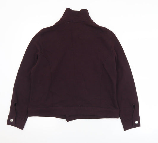 Marks and Spencer Womens Purple Jacket Size 14 Zip