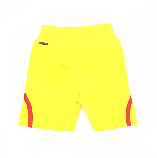 Warrior Boys Yellow Cotton Sweat Shorts Size 9 Years Regular Drawstring - Liverpool FC