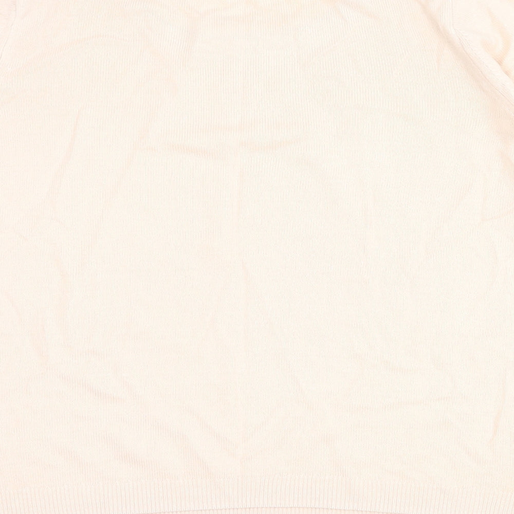 Marks and Spencer Womens Pink Round Neck Acrylic Pullover Jumper Size 10