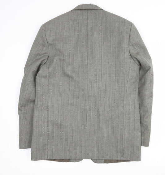 Burton Mens Brown Wool Jacket Suit Jacket Size L