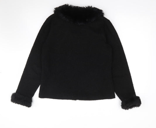 Preworn Womens Black Jacket Size S Zip