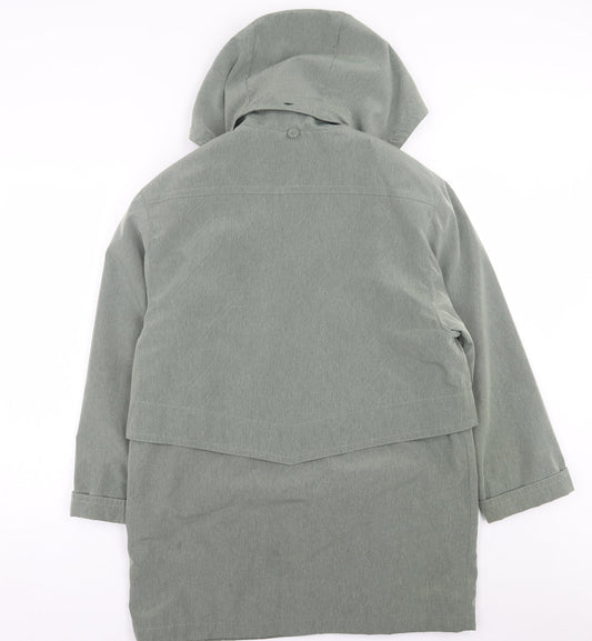 Gold Womens Green Jacket Coat Size M Zip