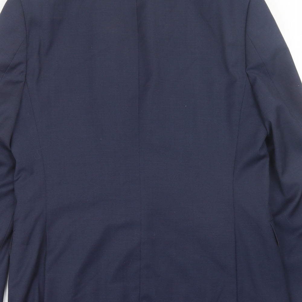 Paul Costelloe Mens Blue Wool Jacket Suit Jacket Size 40