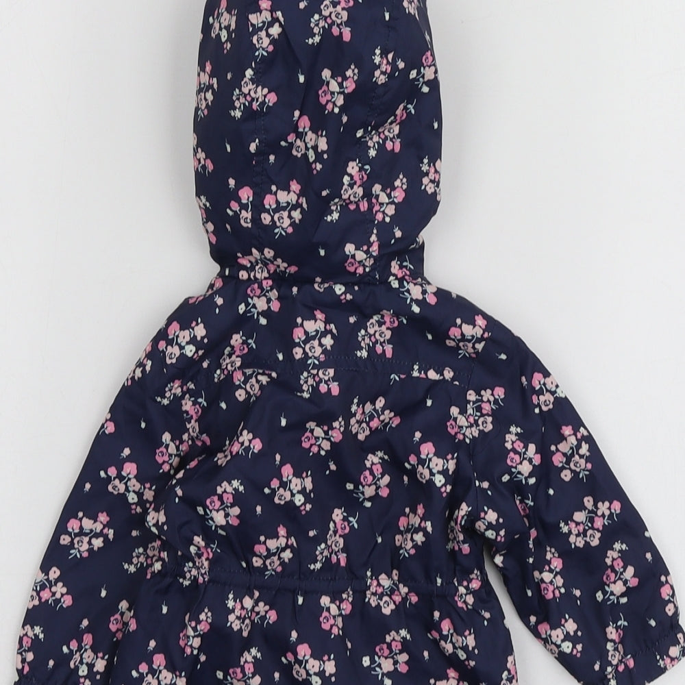 Earlydays Girls Blue Floral Jacket Size 0-3 Months