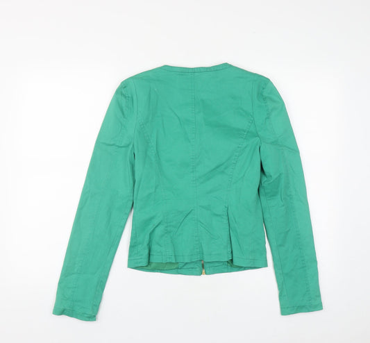 Attentif Womens Green Jacket Size 8 Zip