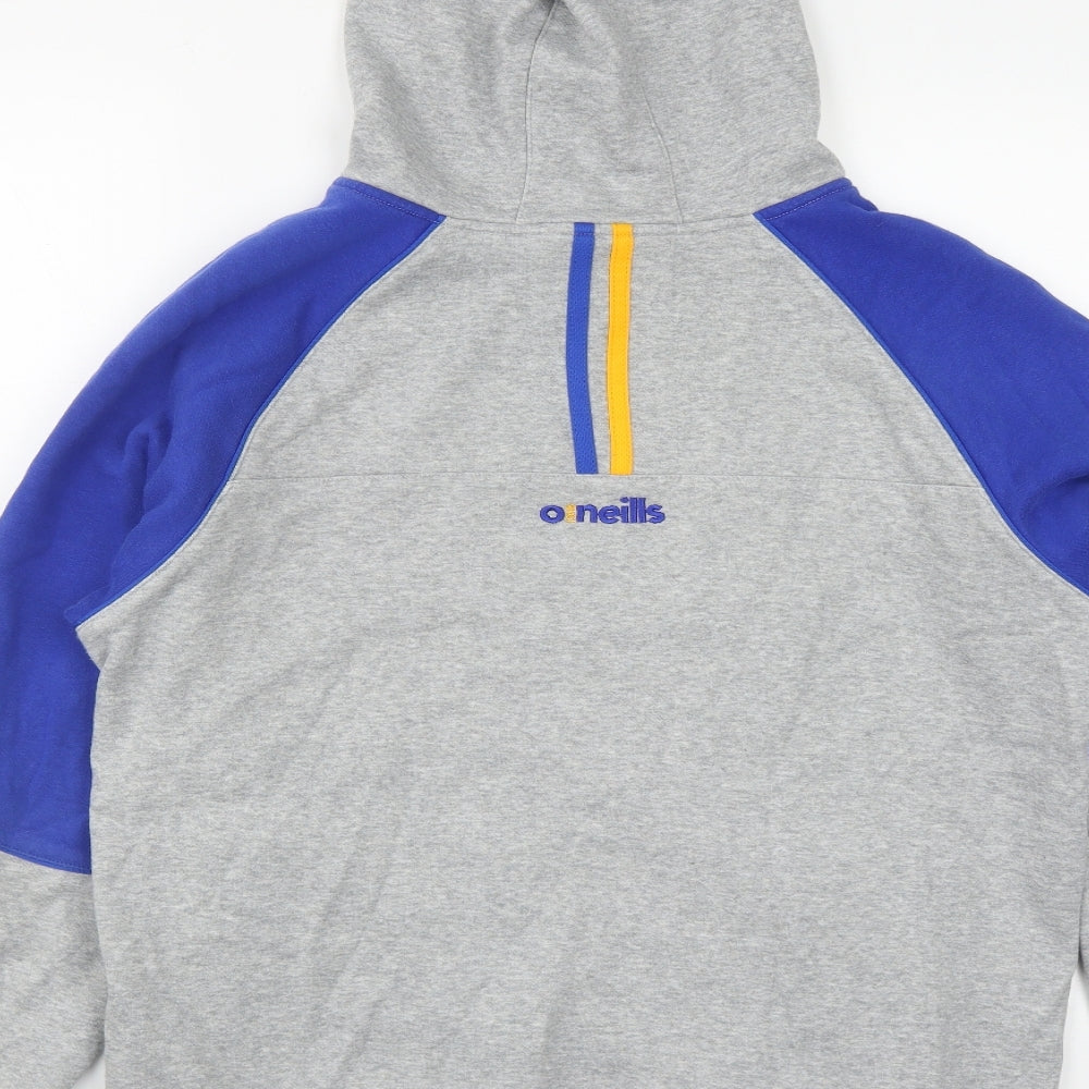 O'Neill Womens Grey Cotton Pullover Hoodie Size M Drawstring