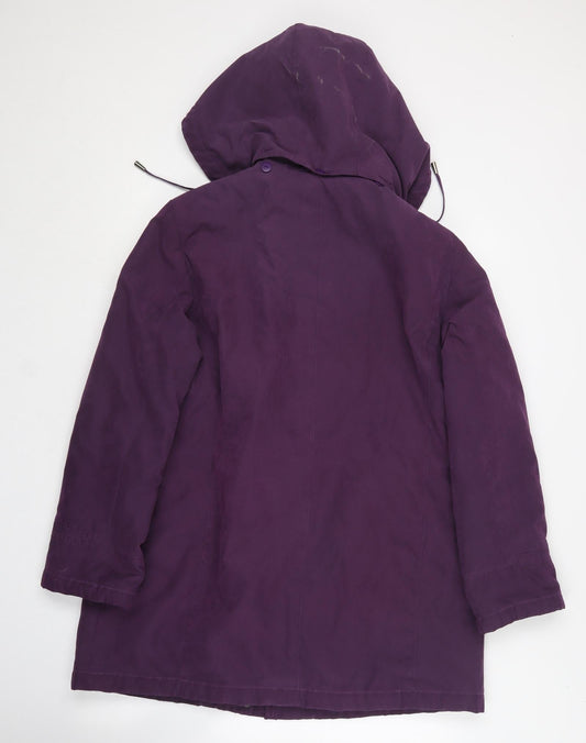 BM collection Womens Purple Pea Coat Coat Size M