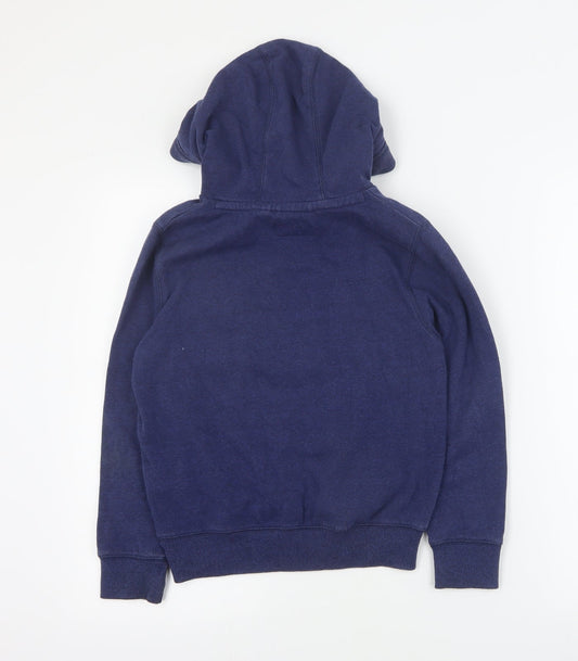 NEXT Girls Blue Cotton Pullover Hoodie Size 8 Years Pullover - Slogan