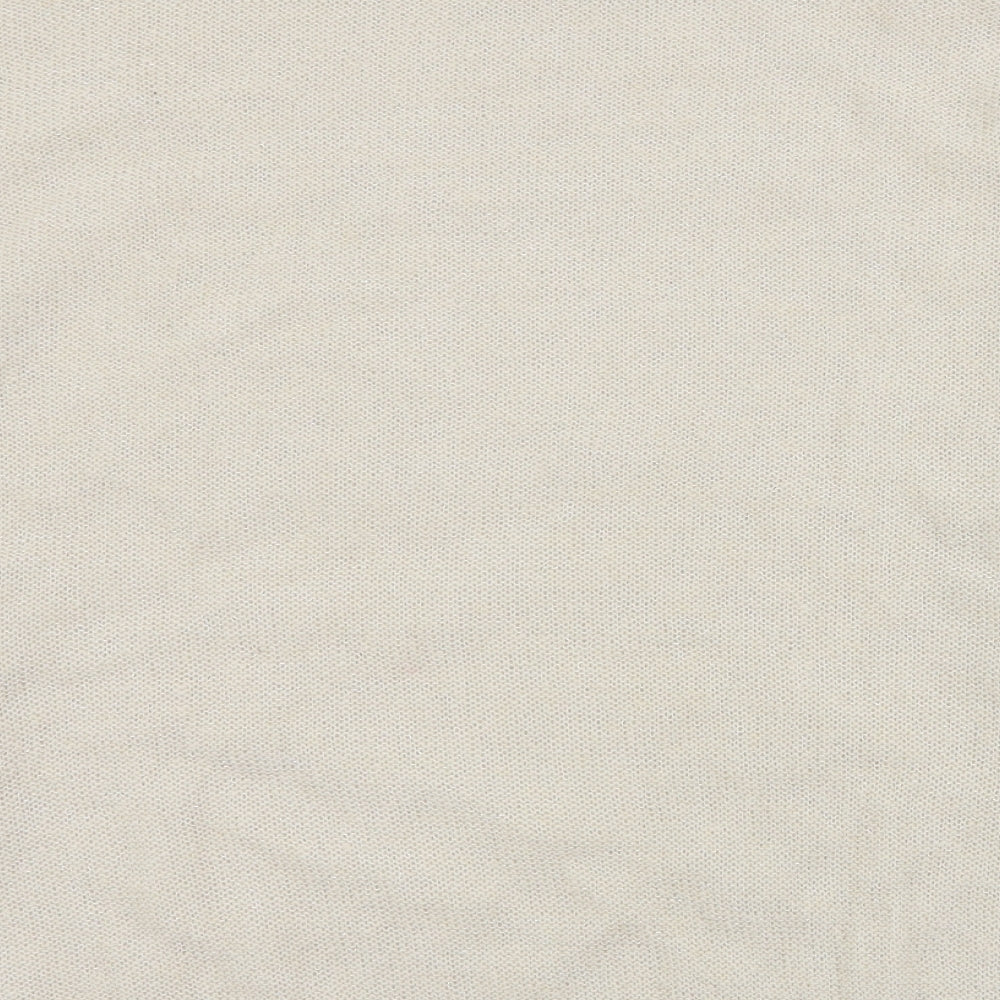 BC Womens Beige Round Neck Acrylic Pullover Jumper Size 18