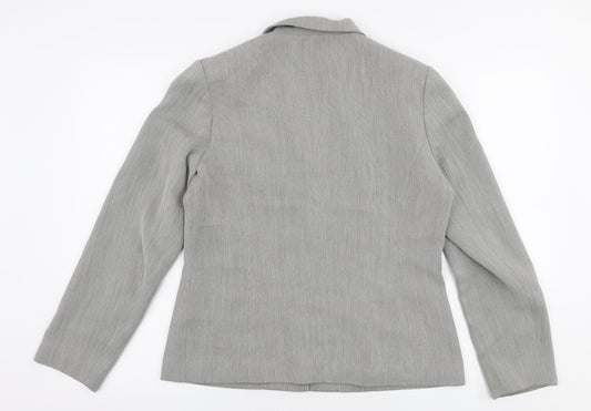 NEXT Womens Grey Jacket Blazer Size 12 Button