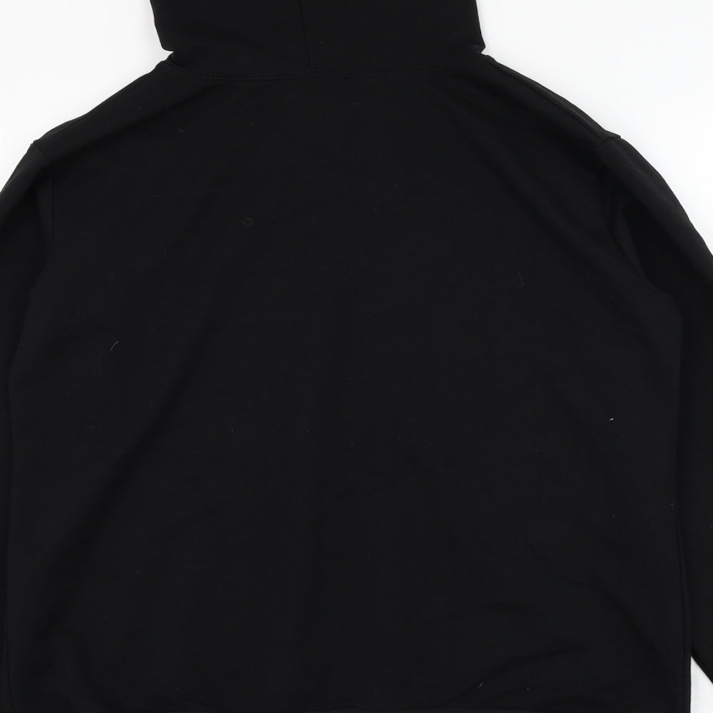 Portobello Womens Black Cotton Pullover Hoodie Size 16 Pullover - J'adore Paris