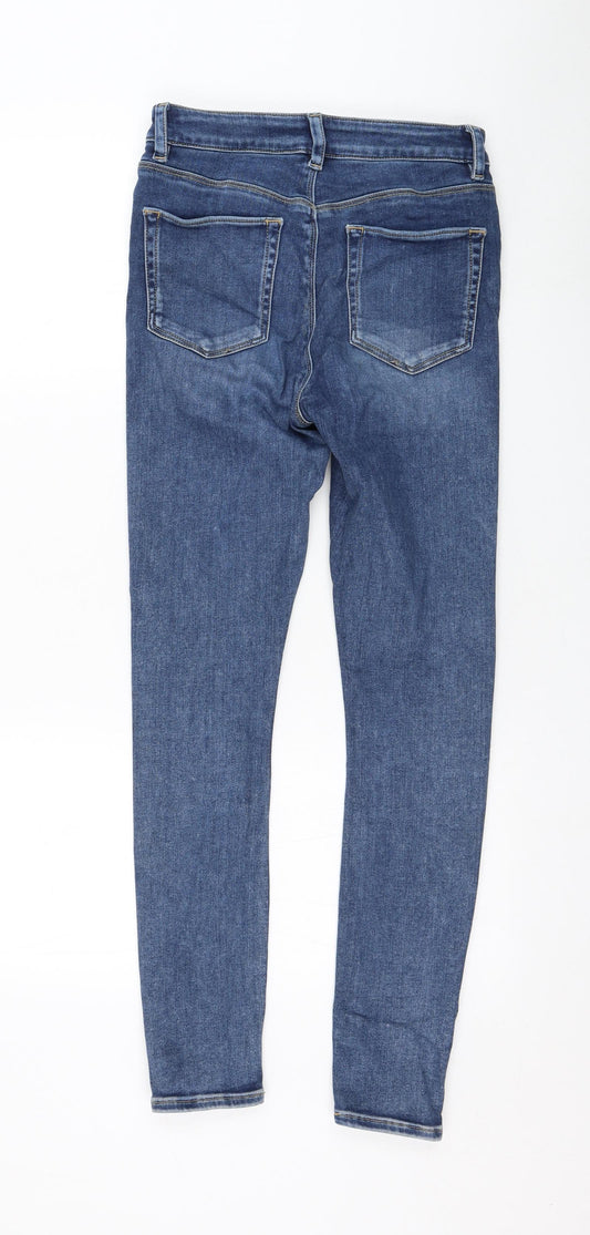 ASOS Womens Blue Cotton Skinny Jeans Size 26 in L32 in Regular Zip
