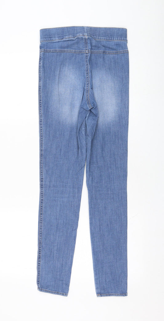 Divided by H&M Womens Blue Cotton Skinny Jeans Size 8 L28 in Regular