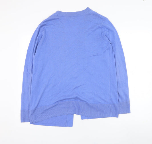 Gap Womens Blue Square Neck Cotton Cardigan Jumper Size M