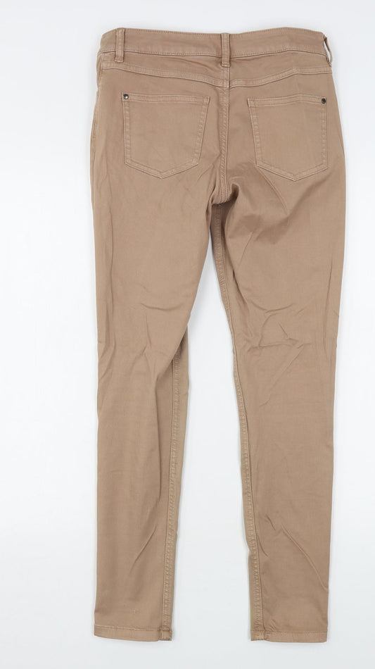 Iconic Womens Beige Cotton Skinny Jeans Size 30 in L28 in Regular