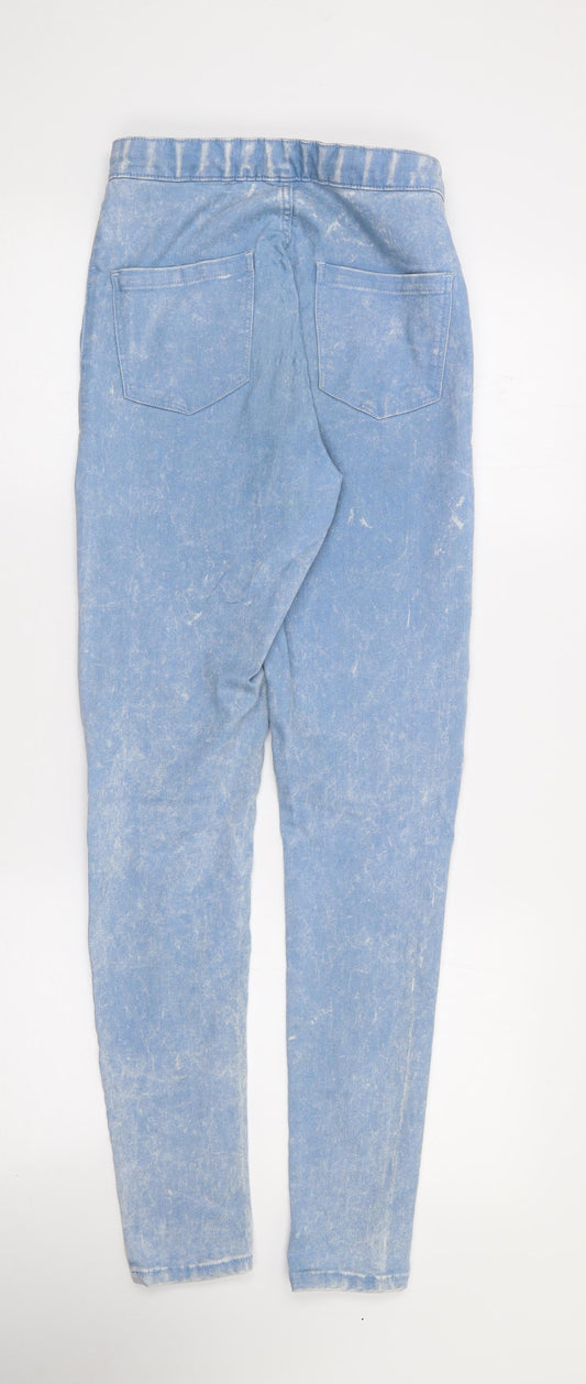 Topshop Womens Blue Cotton Jegging Jeans Size 28 in L28 in Regular Zip