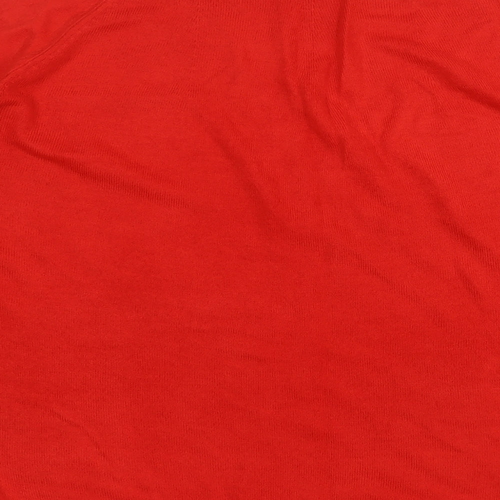Marks and Spencer Womens Red Round Neck Acrylic Pullover Jumper Size L