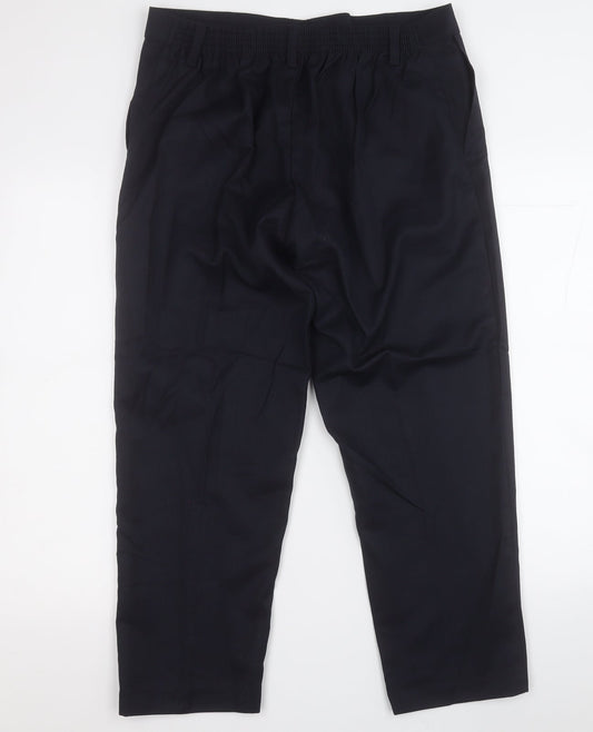 Preworn Mens Blue Polyester Trousers Size XL L25 in Regular