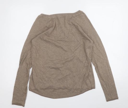 Gap Mens Brown Acrylic T-Shirt Size S Round Neck