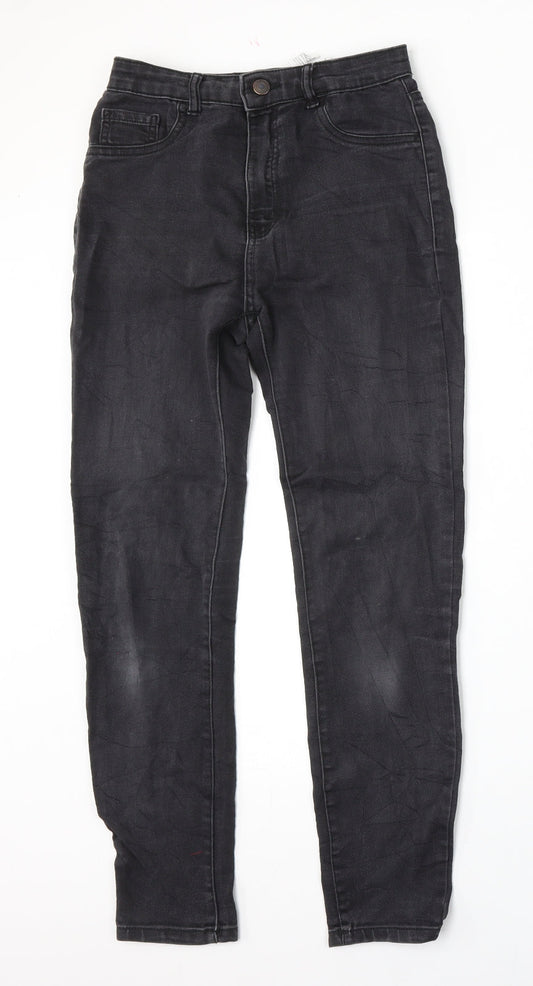 Pull&Bear Womens Black  Cotton Skinny Jeans Size 26 L26 in Regular Button