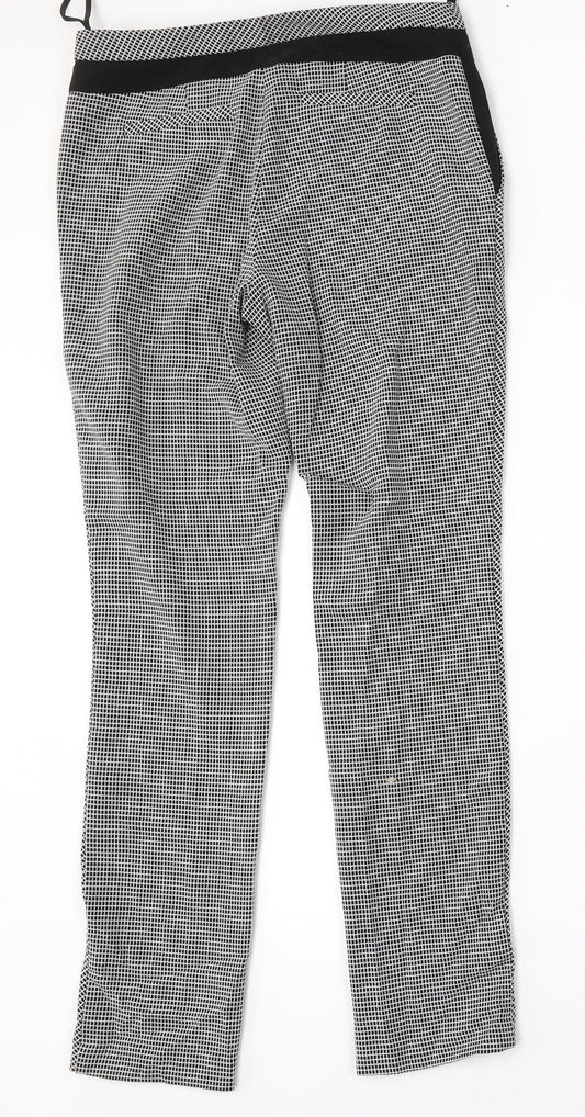 NEXT Womens Multicoloured Geometric Polyester Trousers Size 6 L30 in Regular