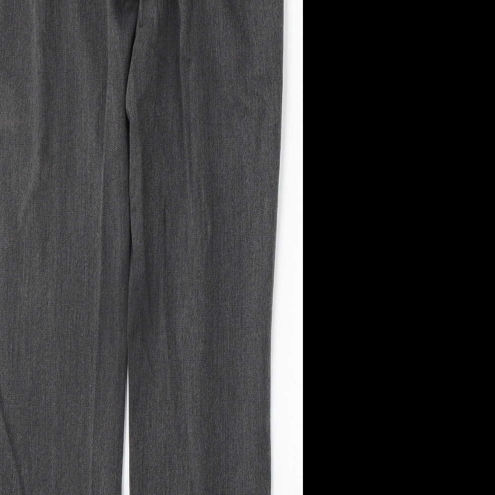 Marks and Spencer Womens Grey Polyester Trousers Size 12 L28 in Regular